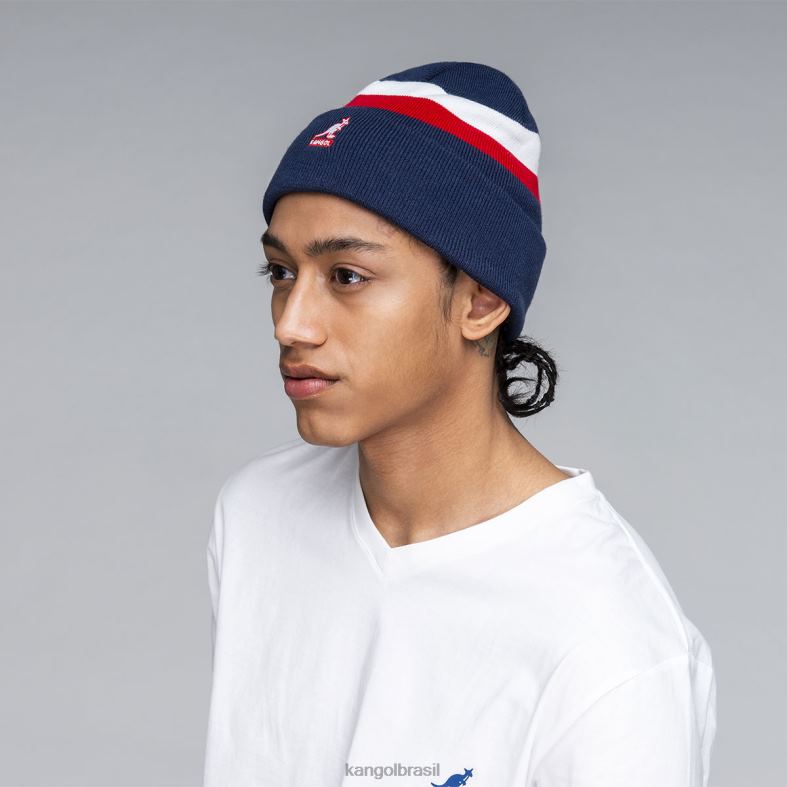chapelaria | Kangol unissex marinha gorro de listras duplas Z4880821
