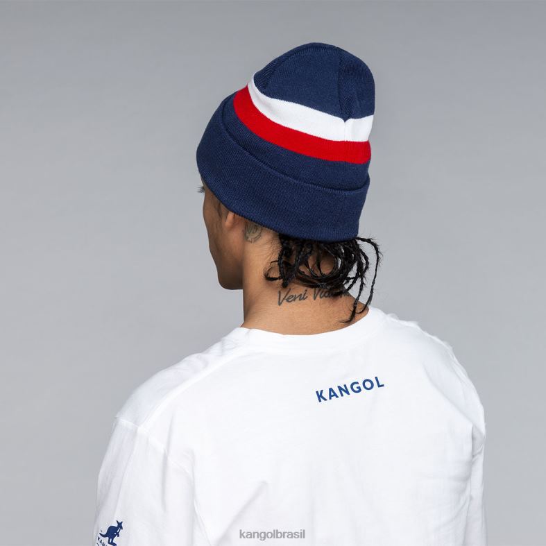 chapelaria | Kangol unissex marinha gorro de listras duplas Z4880821