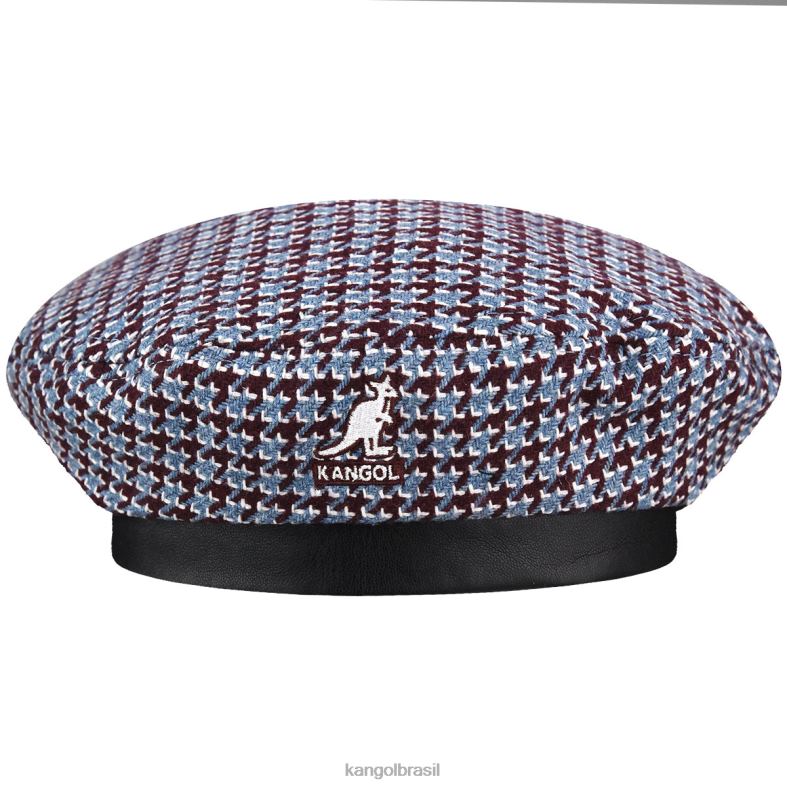 chapelaria | Kangol unissex marrom/azul boina grade de dente Z4880425