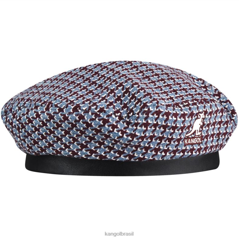 chapelaria | Kangol unissex marrom/azul boina grade de dente Z4880425