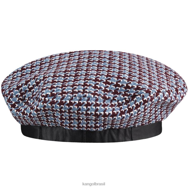 chapelaria | Kangol unissex marrom/azul boina grade de dente Z4880425