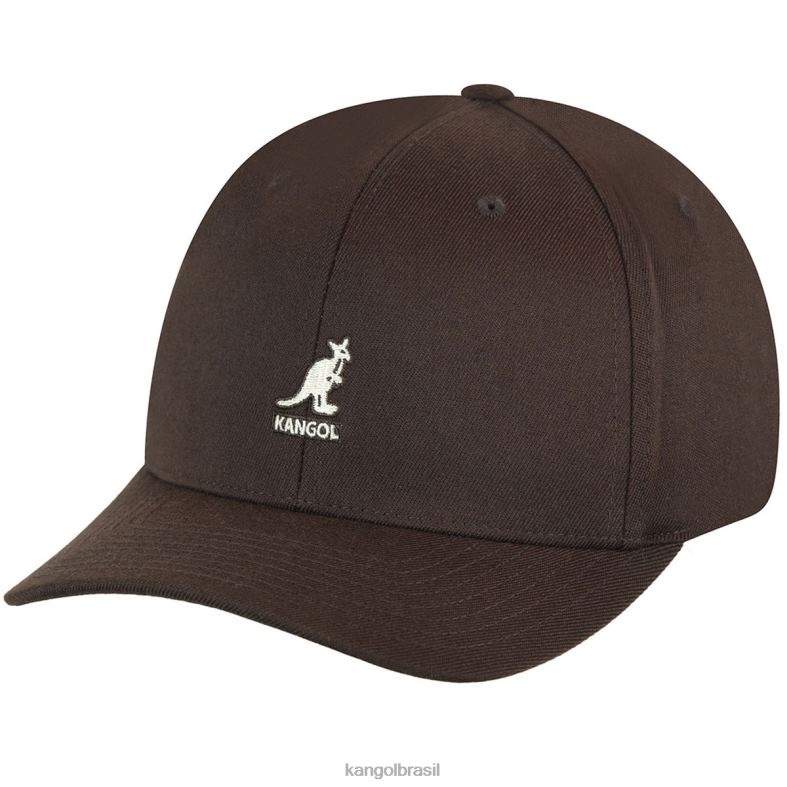 chapelaria | Kangol unissex marrom beisebol flexfit de lã Z4880315