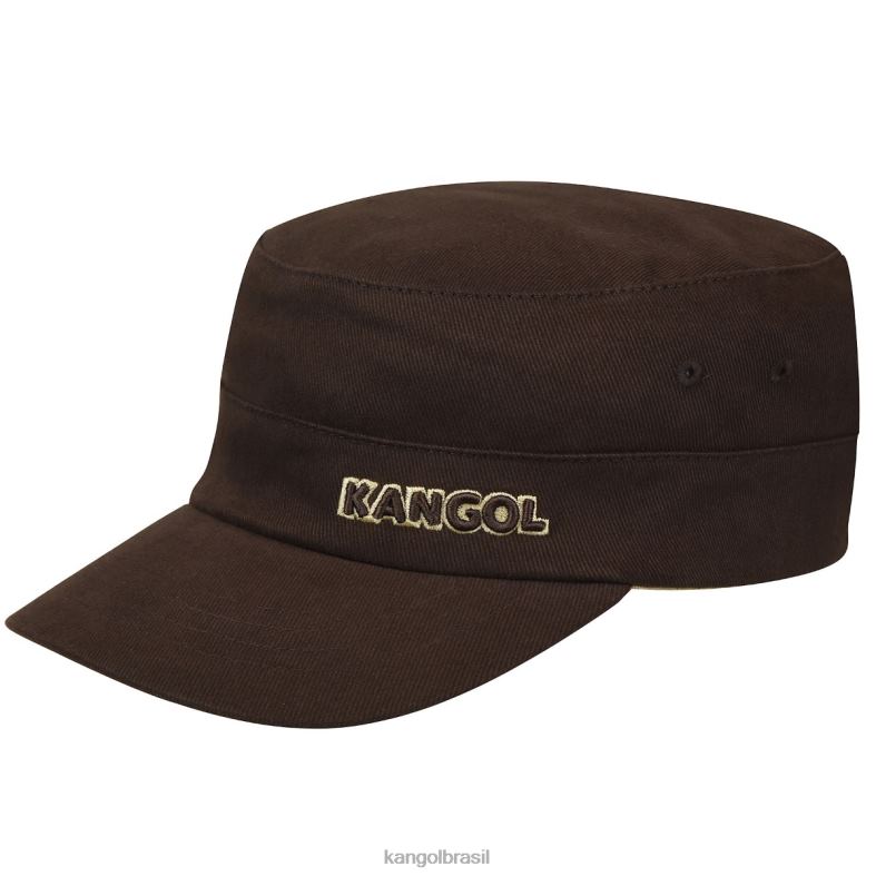 chapelaria | Kangol unissex marrom boné do exército de sarja de algodão Z4880260