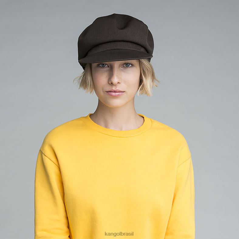 chapelaria | Kangol unissex marrom escuro cabeça quente tropical Z4880886