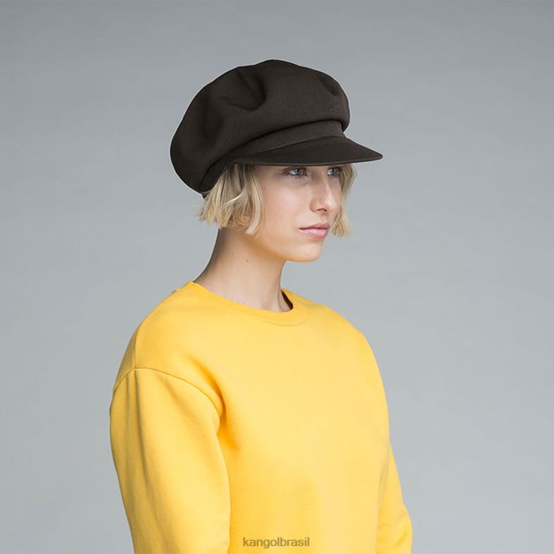 chapelaria | Kangol unissex marrom escuro cabeça quente tropical Z4880886