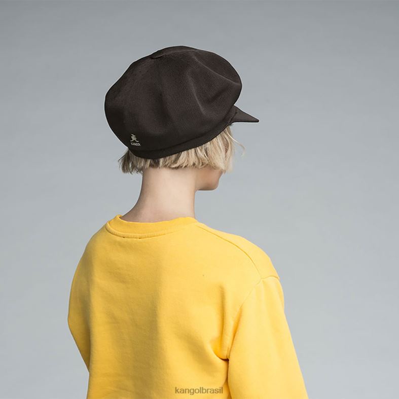 chapelaria | Kangol unissex marrom escuro cabeça quente tropical Z4880886