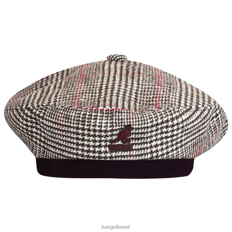 chapelaria | Kangol unissex marrom escuro/creme mostra a boina dos dentes Z4880435