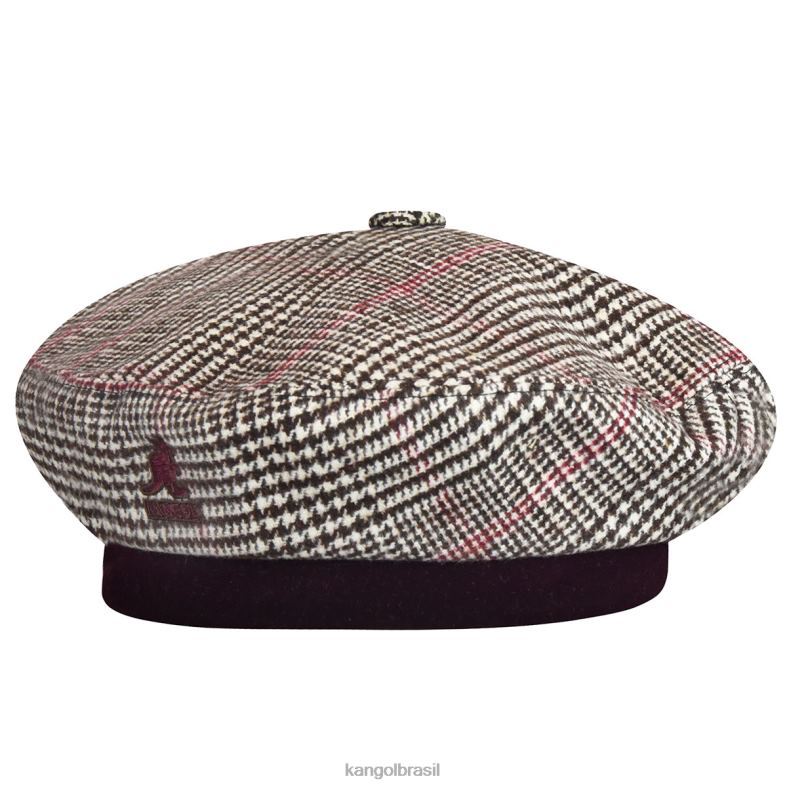 chapelaria | Kangol unissex marrom escuro/creme mostra a boina dos dentes Z4880435