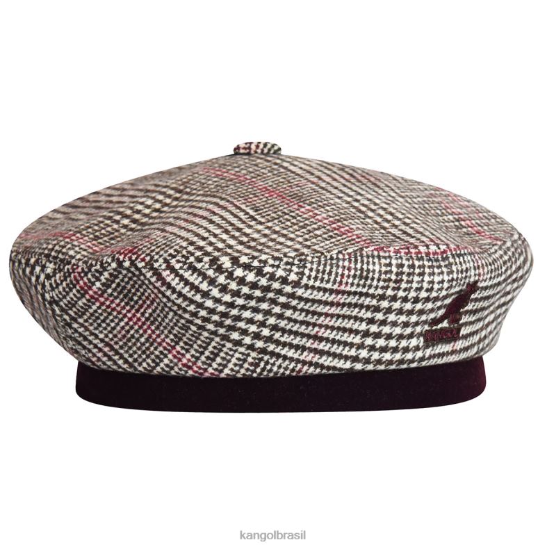 chapelaria | Kangol unissex marrom escuro/creme mostra a boina dos dentes Z4880435