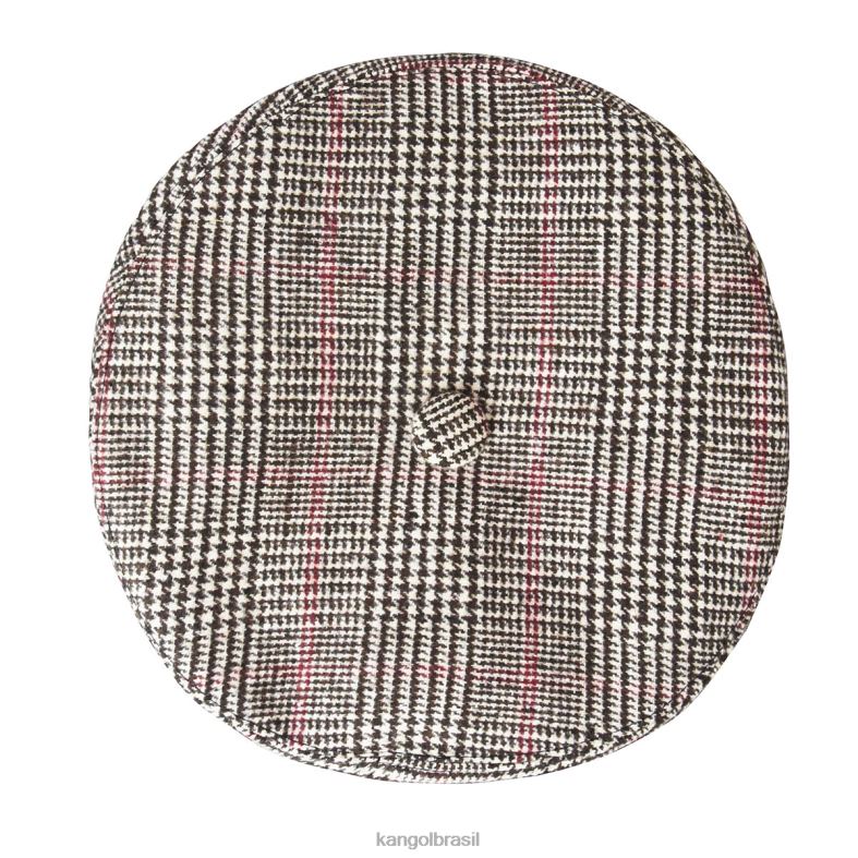 chapelaria | Kangol unissex marrom escuro/creme mostra a boina dos dentes Z4880435