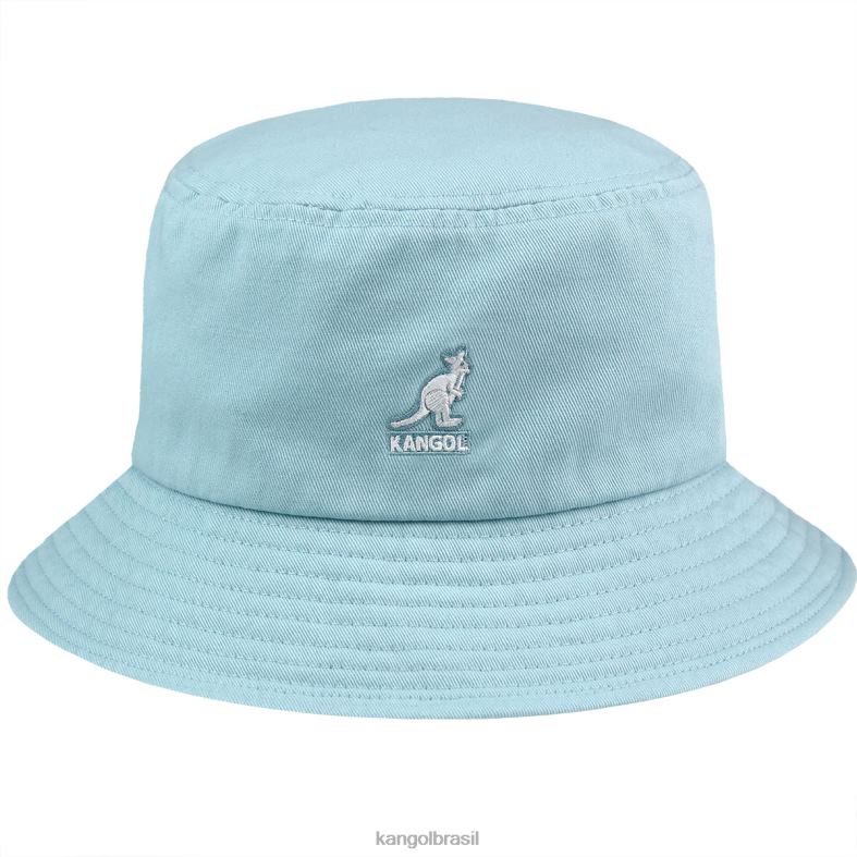 chapelaria | Kangol unissex matiz azul chapéu balde lavado Z4880584