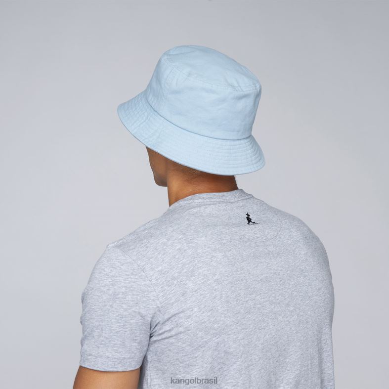 chapelaria | Kangol unissex matiz azul chapéu balde lavado Z4880584