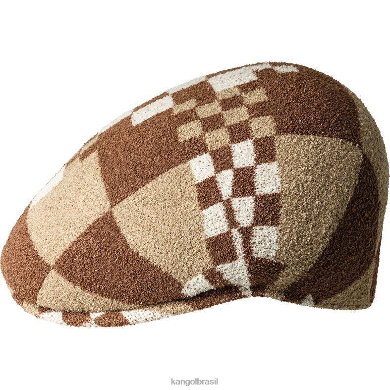 chapelaria | Kangol unissex mogno/aveia pop guingão 504 Z488011