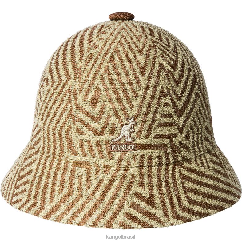 chapelaria | Kangol unissex mogno/aveia rede virtual casual Z4880485