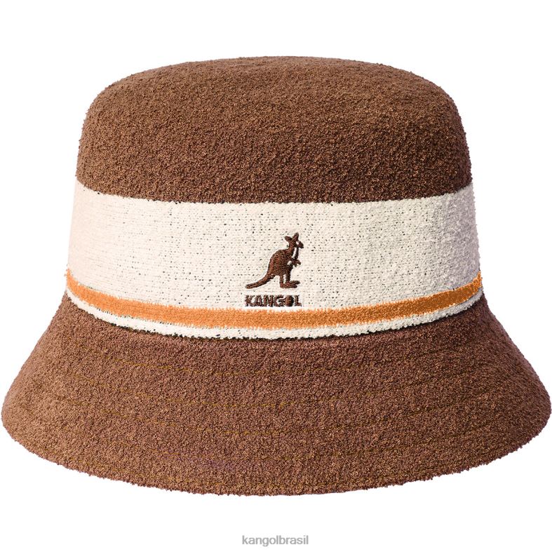 chapelaria | Kangol unissex mogno balde de listras bermudas Z4880643