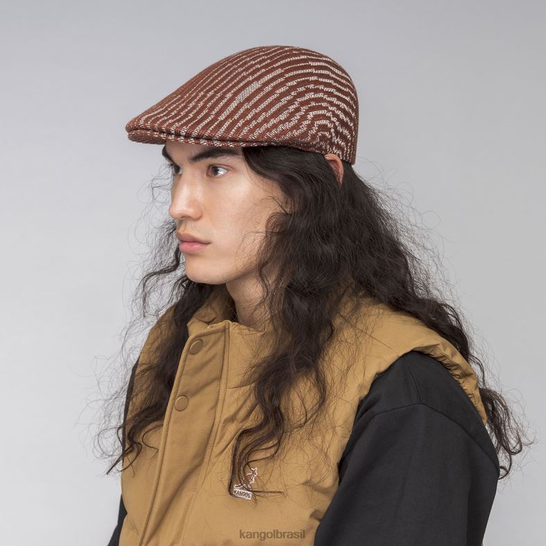 chapelaria | Kangol unissex mogno/creme onda de contorno 507 Z4880208