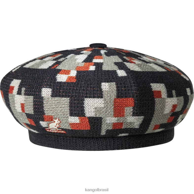 chapelaria | Kangol unissex molas profundas/níquel boina xadrez pixelada Z4880398