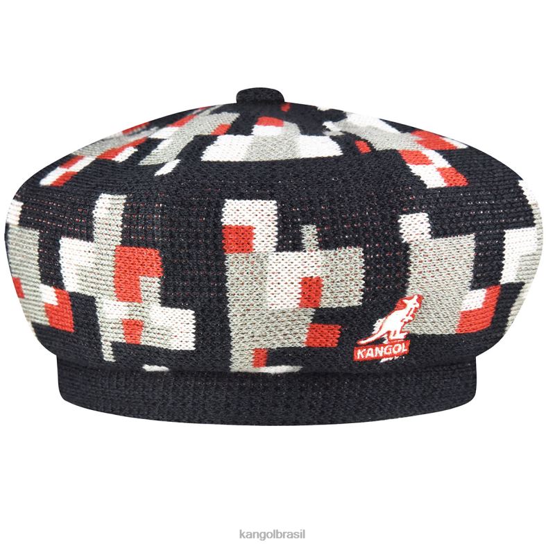 chapelaria | Kangol unissex molas profundas/níquel boina xadrez pixelada Z4880398