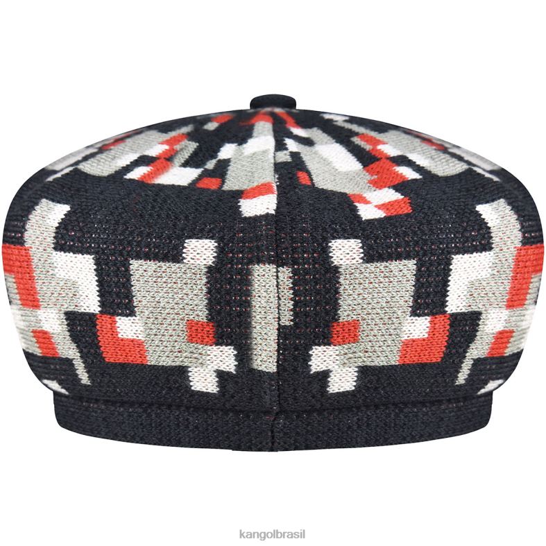 chapelaria | Kangol unissex molas profundas/níquel boina xadrez pixelada Z4880398