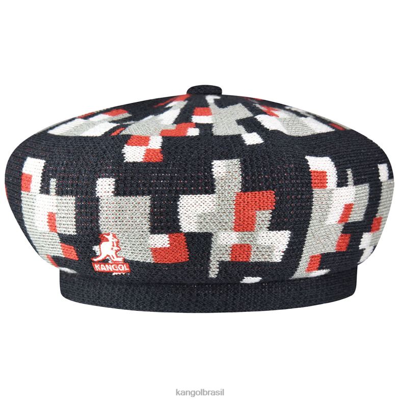 chapelaria | Kangol unissex molas profundas/níquel boina xadrez pixelada Z4880398