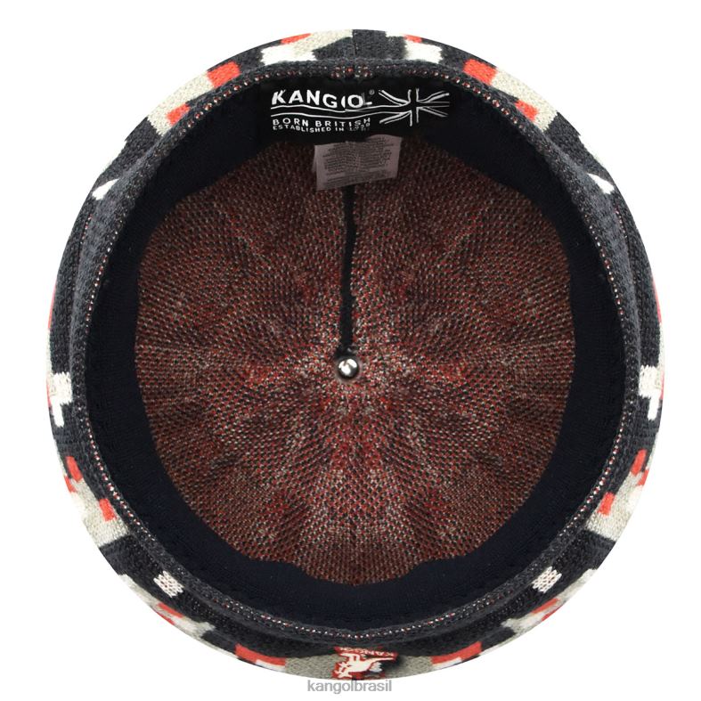 chapelaria | Kangol unissex molas profundas/níquel boina xadrez pixelada Z4880398