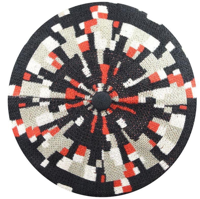 chapelaria | Kangol unissex molas profundas/níquel boina xadrez pixelada Z4880398