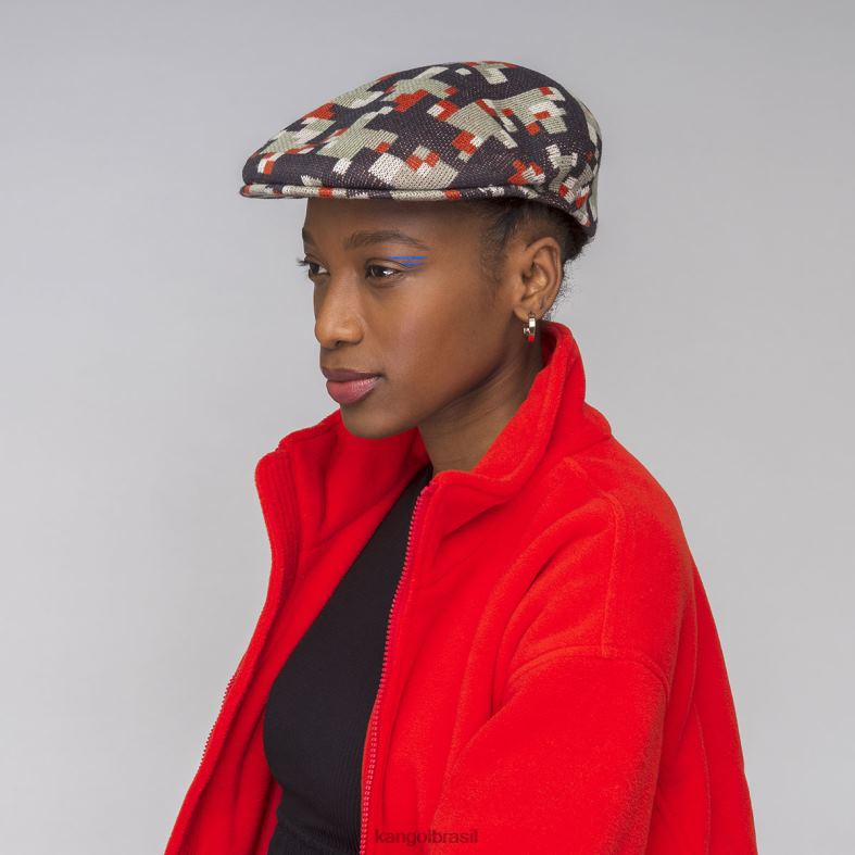 chapelaria | Kangol unissex molas profundas/níquel xadrez pixelado 504 Z488053