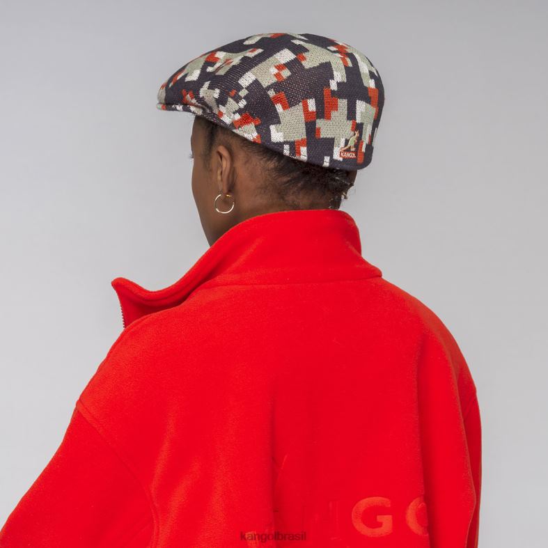 chapelaria | Kangol unissex molas profundas/níquel xadrez pixelado 504 Z488053
