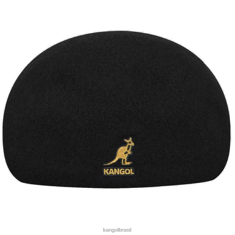 chapelaria | Kangol unissex ouro Preto lã sem costura 507 Z4880243