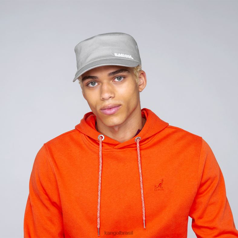chapelaria | Kangol unissex prata boné do exército de sarja de algodão Z4880265