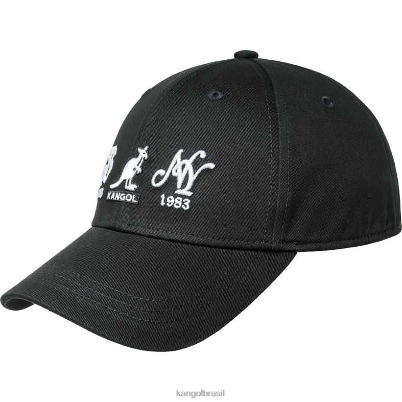 chapelaria | Kangol unissex preto 38-83 beisebol elástico ajustado Z4880364