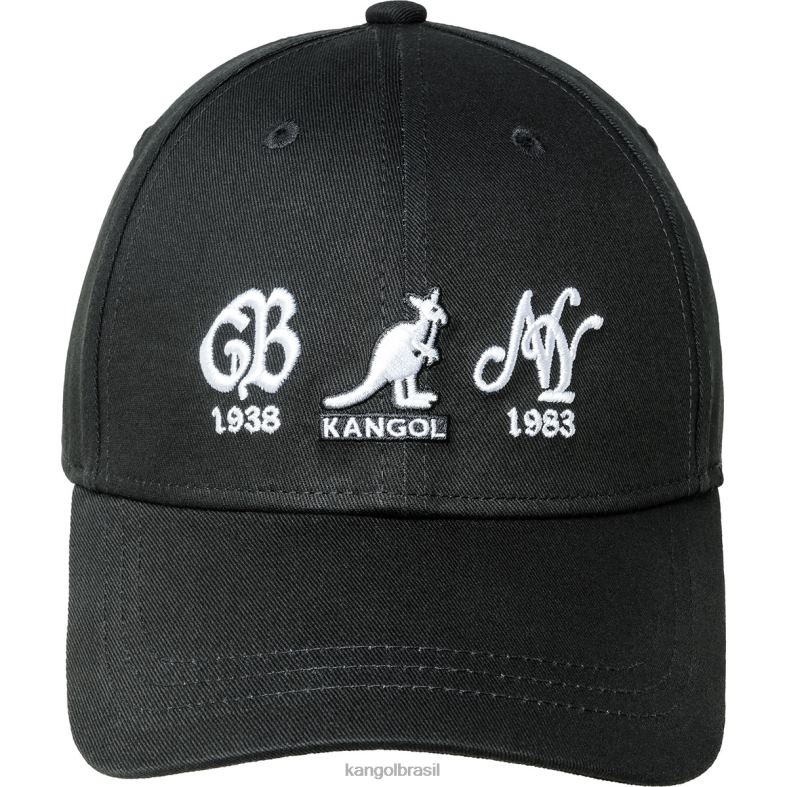 chapelaria | Kangol unissex preto 38-83 beisebol elástico ajustado Z4880364