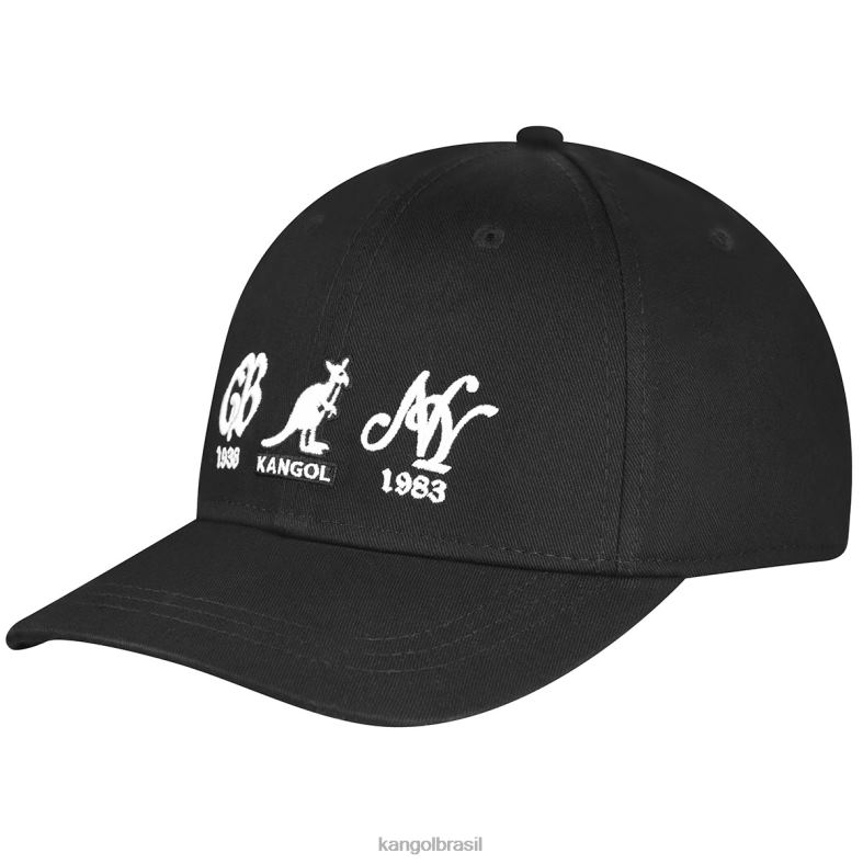 chapelaria | Kangol unissex preto 38-83 beisebol elástico ajustado Z4880364