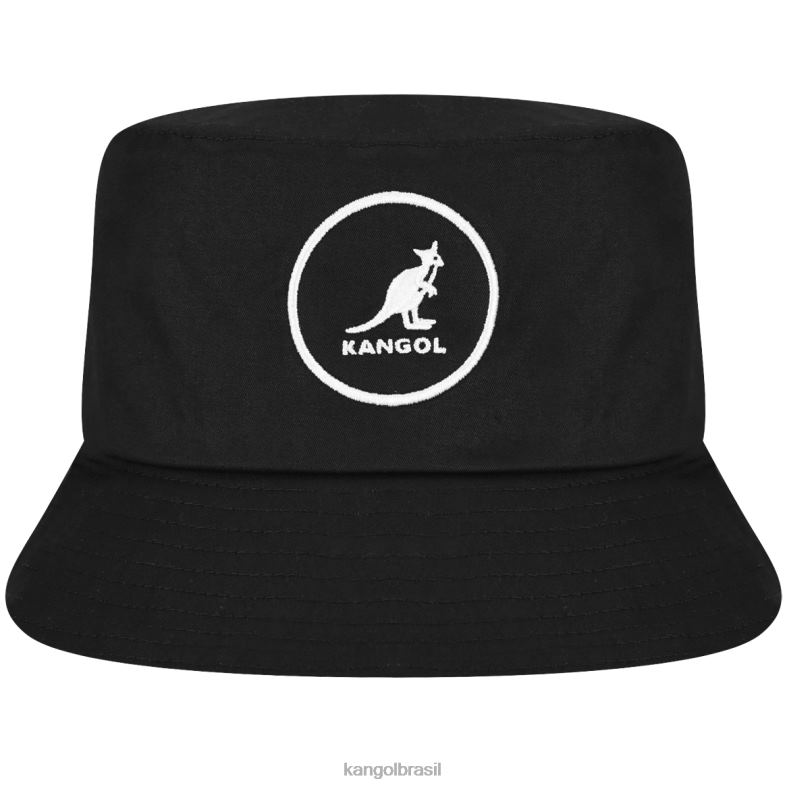 chapelaria | Kangol unissex preto balde de algodão Z4880537