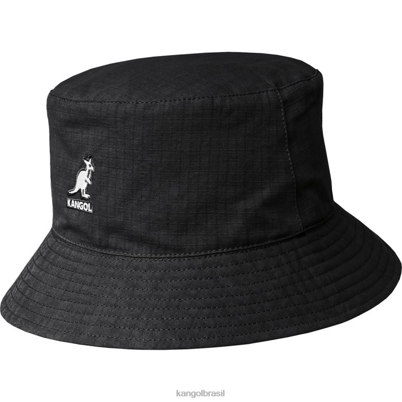 chapelaria | Kangol unissex preto balde de rotação essencial ripstop Z4880517