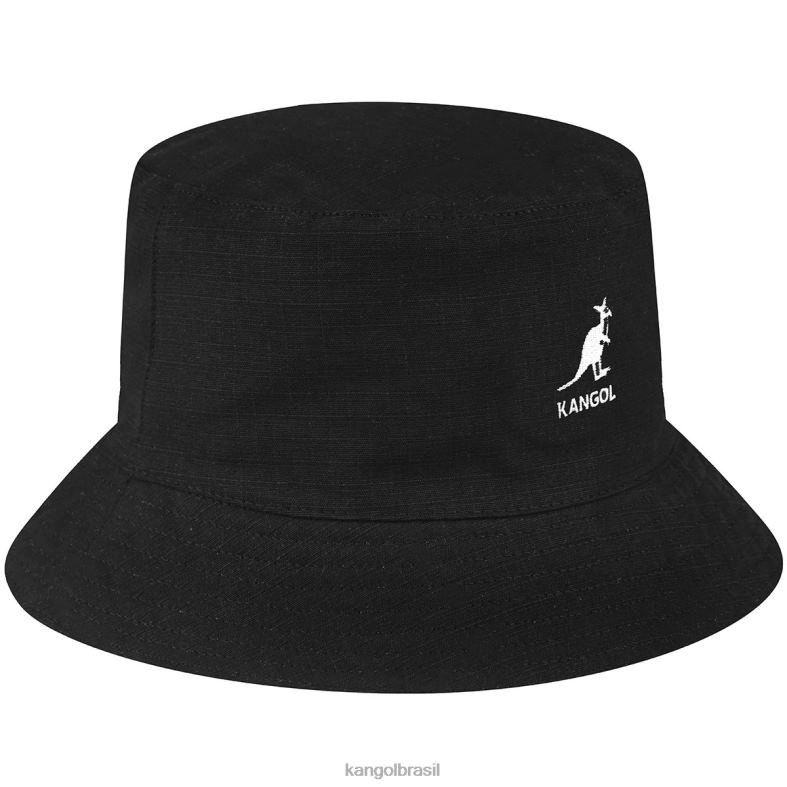 chapelaria | Kangol unissex preto balde de rotação essencial ripstop Z4880517