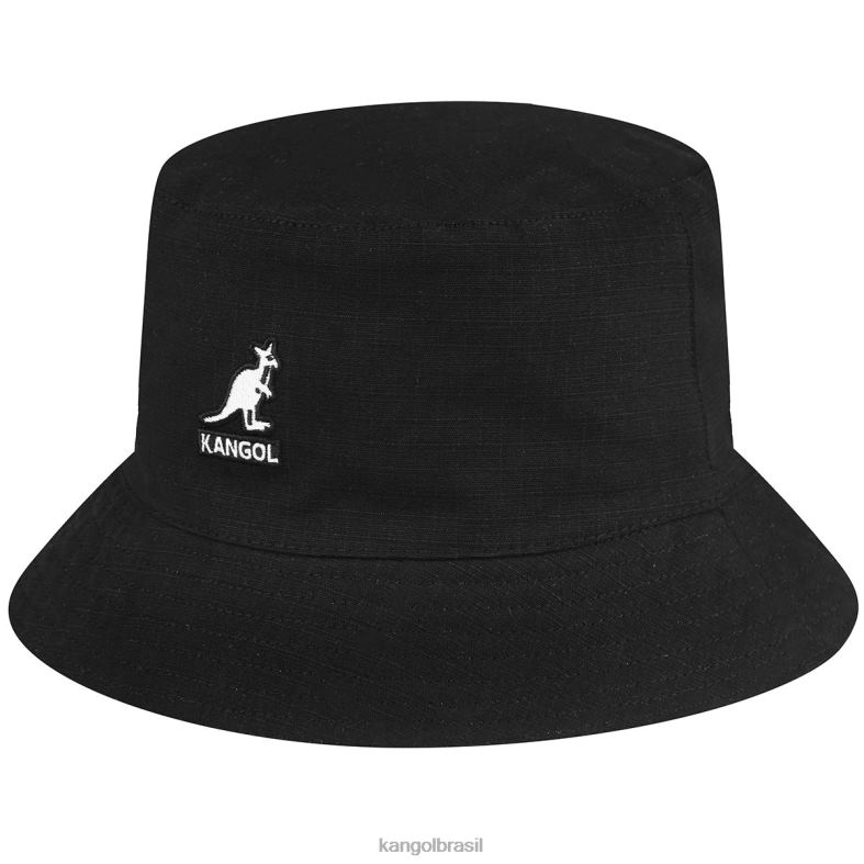 chapelaria | Kangol unissex preto balde de rotação essencial ripstop Z4880517
