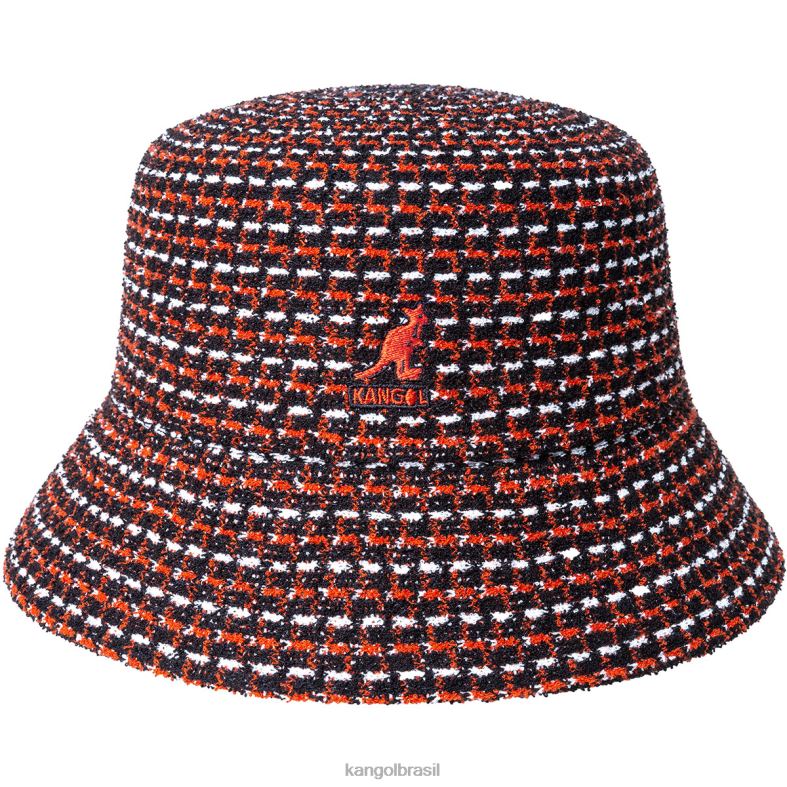 chapelaria | Kangol unissex preto balde jacquard labirinto Z4880661
