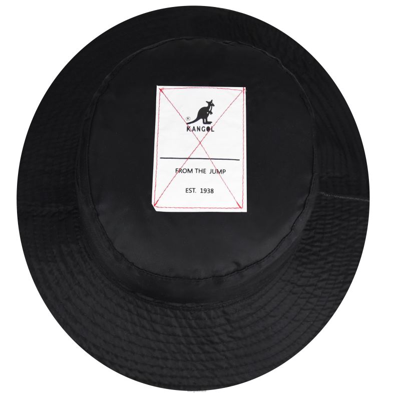 chapelaria | Kangol unissex preto balde reversível de couro sintético Z4880544