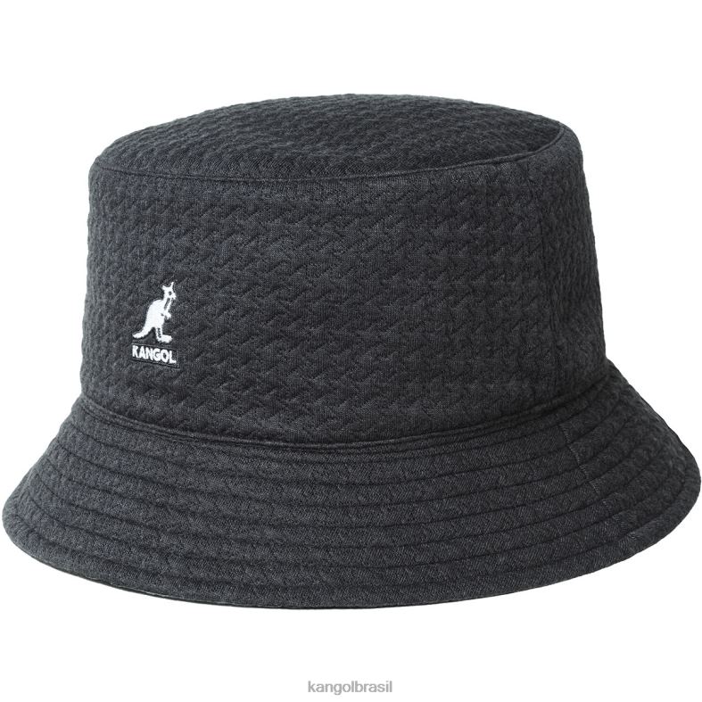 chapelaria | Kangol unissex preto balde reversível em relevo Z4880674