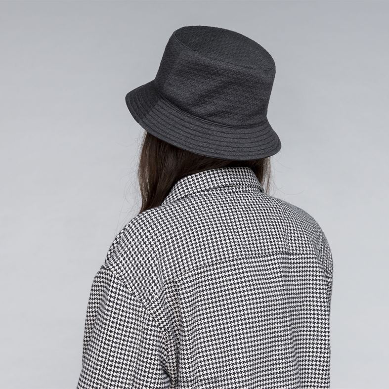 chapelaria | Kangol unissex preto balde reversível em relevo Z4880674
