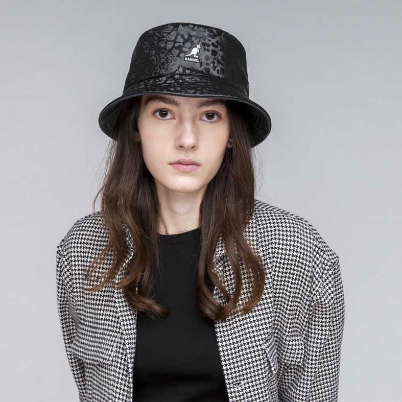 chapelaria | Kangol unissex preto balde reversível em relevo Z4880674