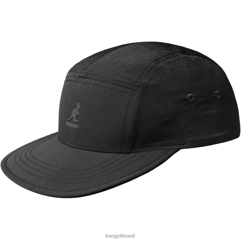 chapelaria | Kangol unissex preto beisebol de 5 painéis de toque suave Z4880276