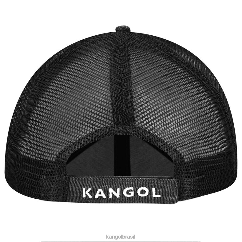 chapelaria | Kangol unissex preto beisebol de malha de algodão angustiado Z4880291