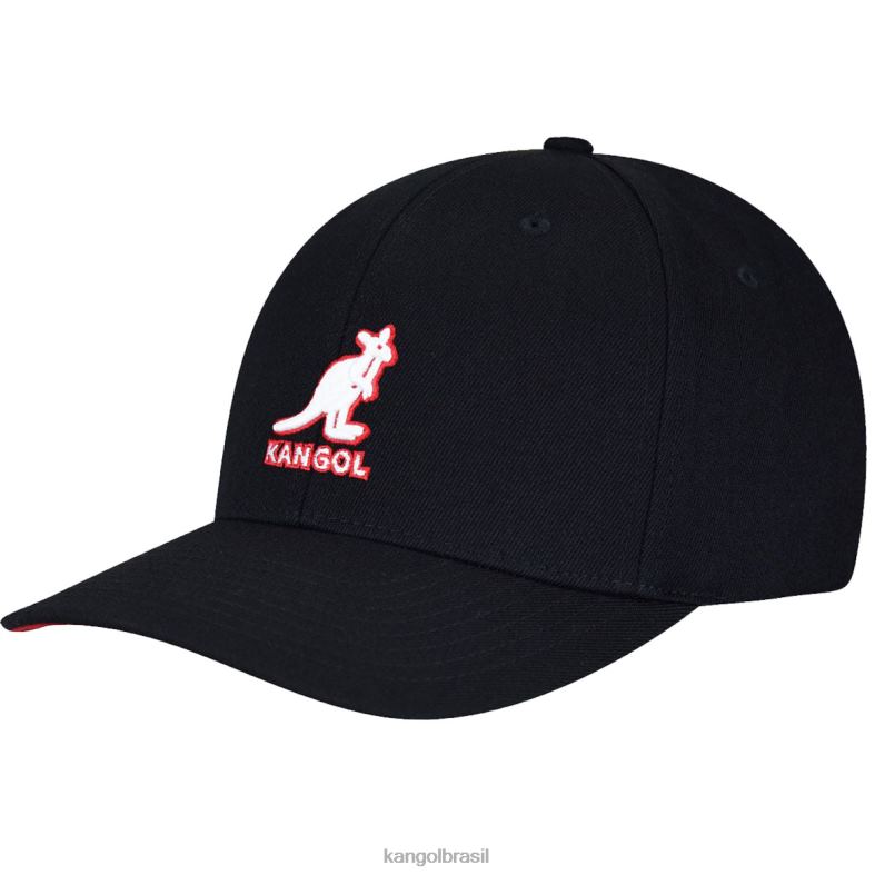 chapelaria | Kangol unissex preto beisebol flexfit de lã 3d Z4880298