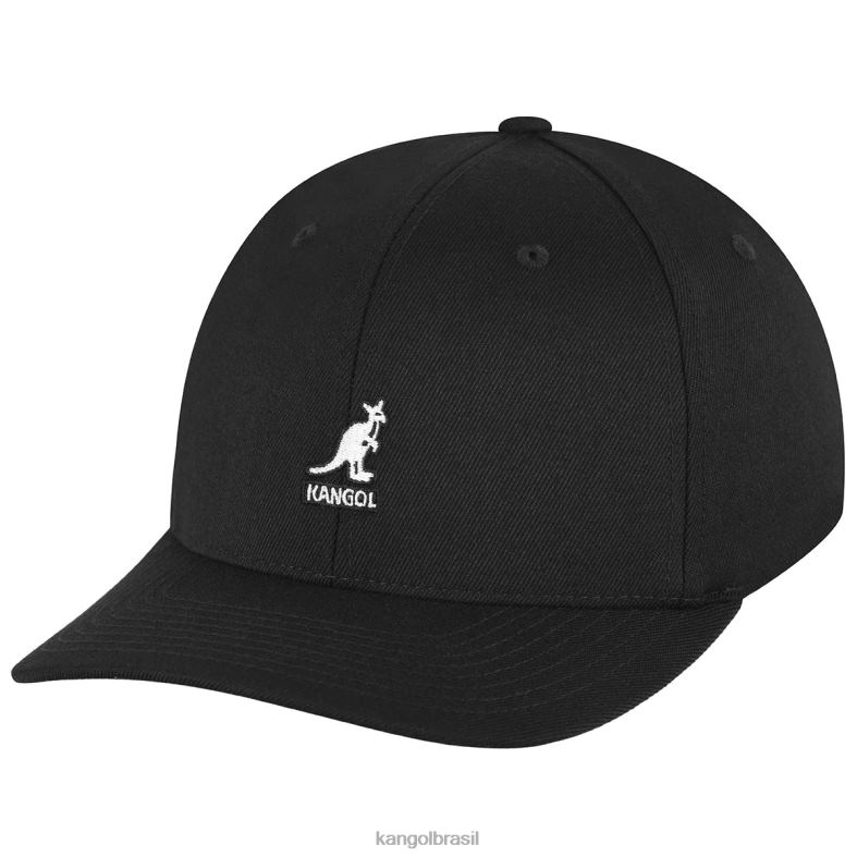 chapelaria | Kangol unissex preto beisebol flexfit de lã Z4880314
