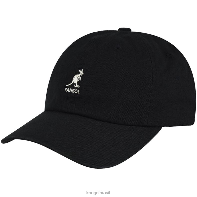 chapelaria | Kangol unissex preto beisebol lavado Z4880337