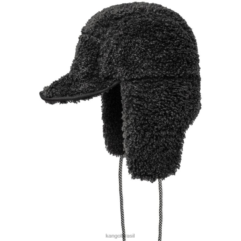 chapelaria | Kangol unissex preto boné de aba utilitária de shearling falso Z4880912