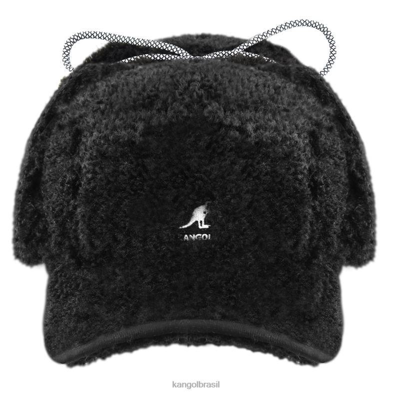 chapelaria | Kangol unissex preto boné de aba utilitária de shearling falso Z4880912