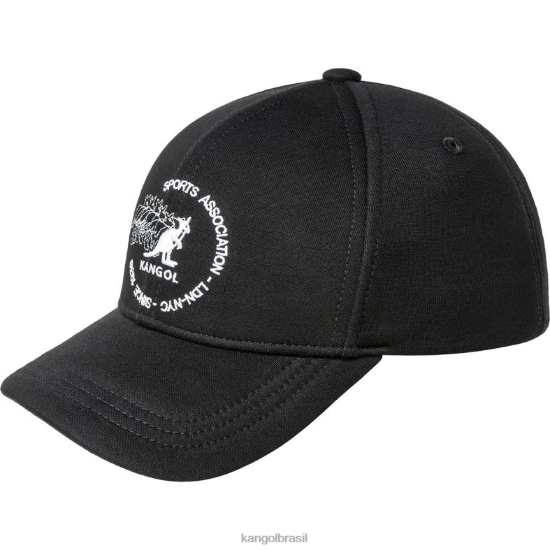 chapelaria | Kangol unissex preto boné de beisebol do clube Z4880369